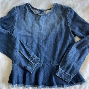 Anthropologie Cloth & Stone Denim Blouse